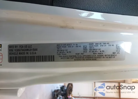 2021 Jeep Gladiator 80Th Anniversary 4X4 z USA, uszkodzony, nr VIN 1C6HJTAG6ML511544
